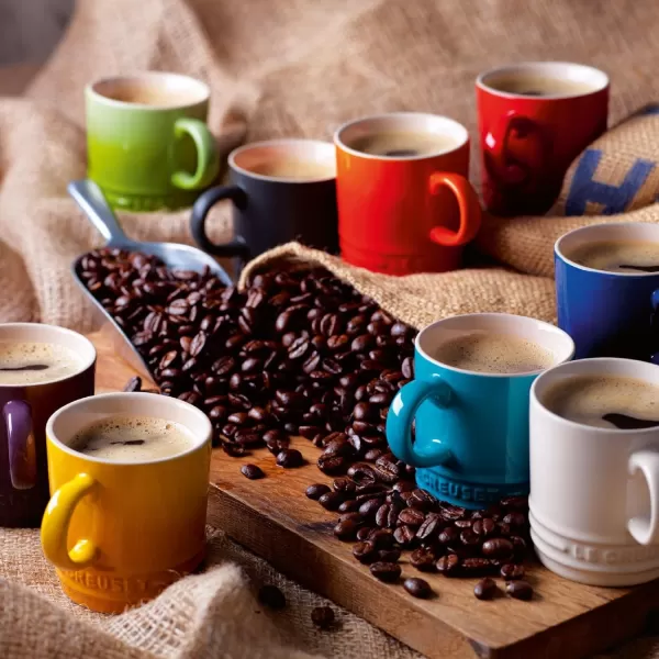 imageLe Creuset Stoneware Set of 6 London Mugs 12 oz Each MultiColorWhite