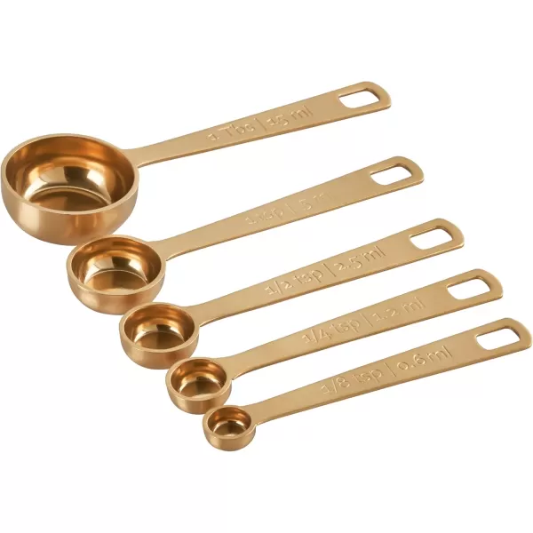 imageLe Crueset Measuring Cups Gold Set of 4 1121314 cupsMeasuring Spoons