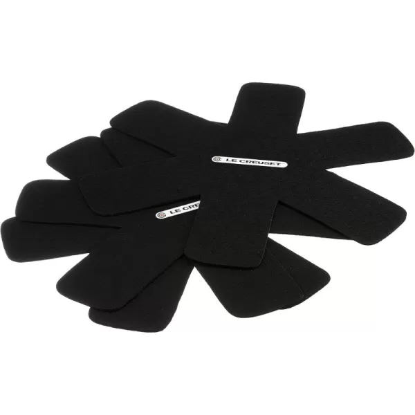 imageLe Creuset Felt Pan Protectors Set of 3 16quot Diameter BlackBlack