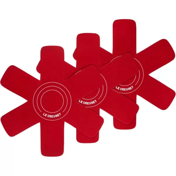 imageLe Creuset Felt Pan Protectors Set of 3 16quot Diameter BlackCerise