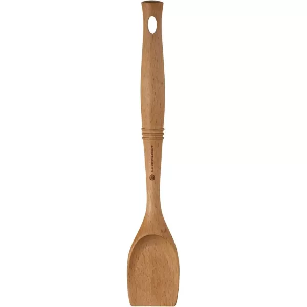 imageLe Creuset Revolution Solid Spoon 125quot x 25quot WoodScraping Spoon