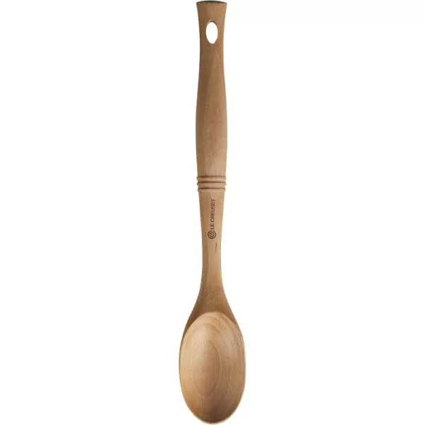 imageLe Creuset Revolution Solid Spoon 125quot x 25quot WoodSolid Spoon