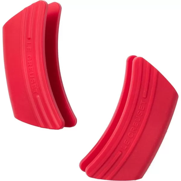 imageLe Creuset Silicone Set of 2 Handle Grips 5quot x 2 12quot each CeriseCerise