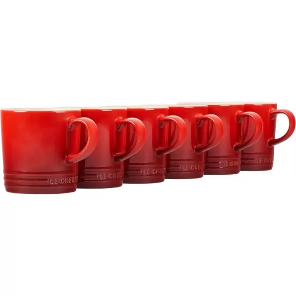 imageLe Creuset Stoneware Set of 6 London Mugs 12 oz Each MultiColorCerise