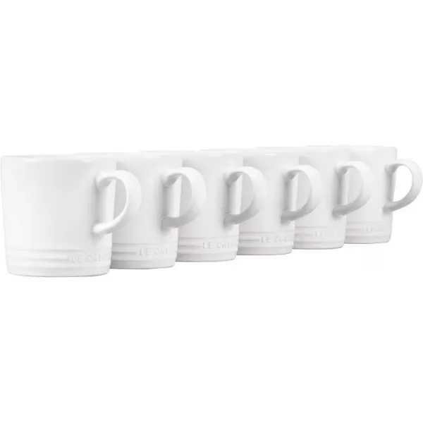 imageLe Creuset Stoneware Set of 6 London Mugs 12 oz Each MultiColorWhite