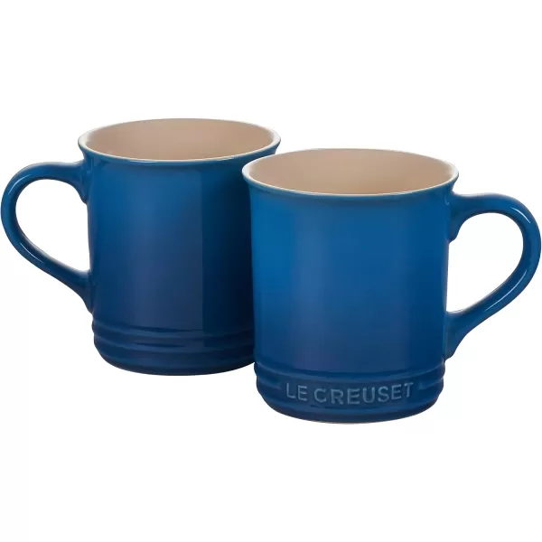 imageLe Creuset Enamel On Steel Demi Kettle with Metal Finishes ampamp Stoneware Set of 2 Mugs 125 qt Kettle ampamp 2 14 oz Mugs Sea SaltMarseille