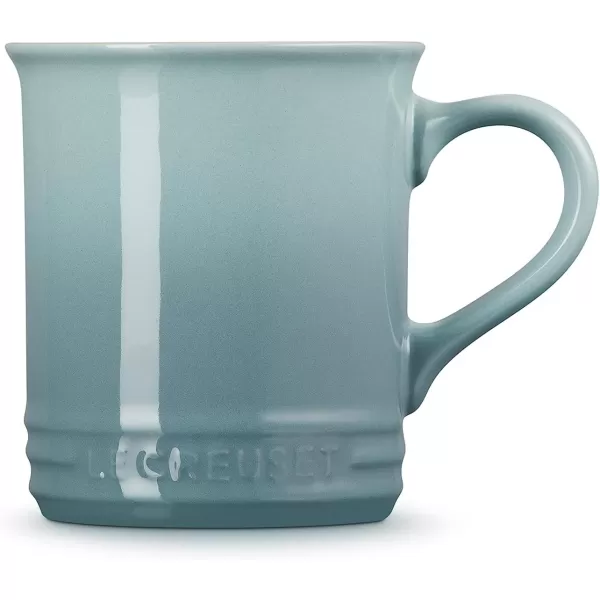 imageLe Creuset Enamel On Steel Demi Kettle with Metal Finishes ampamp Stoneware Set of 2 Mugs 125 qt Kettle ampamp 2 14 oz Mugs Sea SaltSea Salt