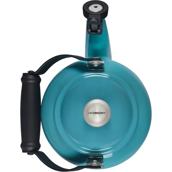 imageLe Creuset Enamel On Steel Demi Tea Kettle with Metal Finishes 125 qt ArtichautCaribbean