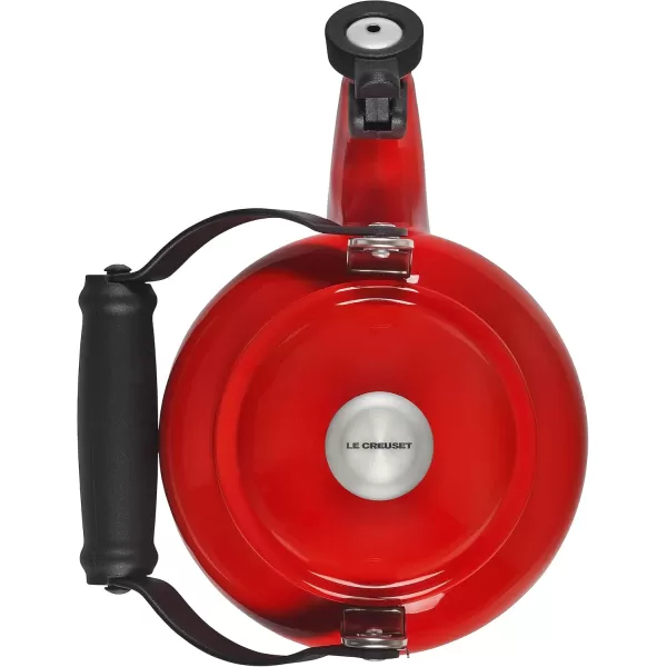 imageLe Creuset Enamel On Steel Demi Tea Kettle with Metal Finishes 125 qt ArtichautCerise