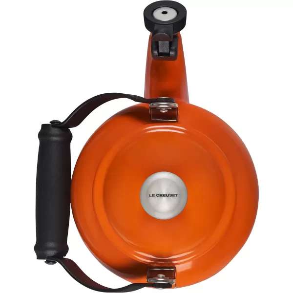 imageLe Creuset Enamel On Steel Demi Tea Kettle with Metal Finishes 125 qt ArtichautFlame