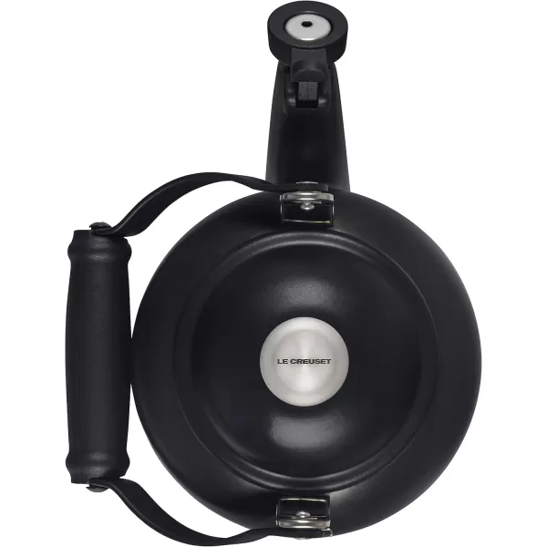 imageLe Creuset Enamel On Steel Demi Tea Kettle with Metal Finishes 125 qt ArtichautLicorice