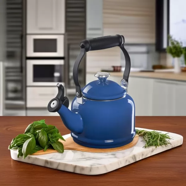 imageLe Creuset Enamel On Steel Demi Tea Kettle with Metal Finishes 125 qt ArtichautMarseille