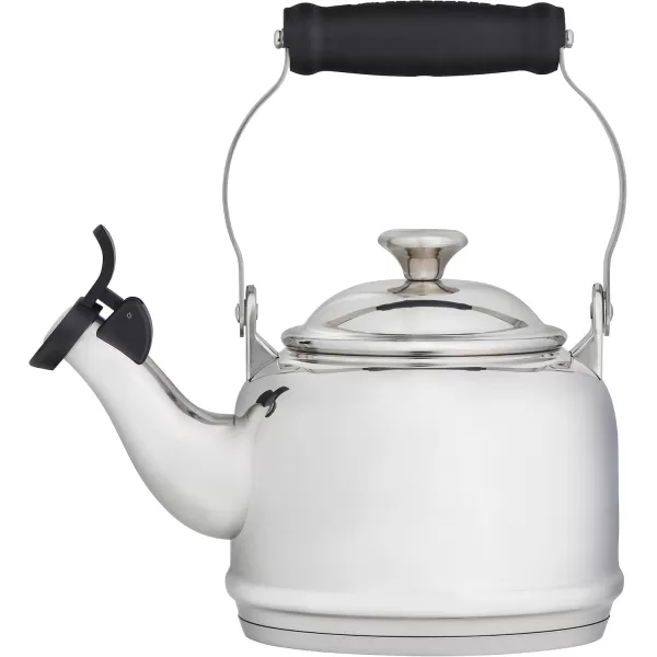imageLe Creuset Enamel On Steel Demi Tea Kettle with Metal Finishes 125 qt ArtichautStainless Steel