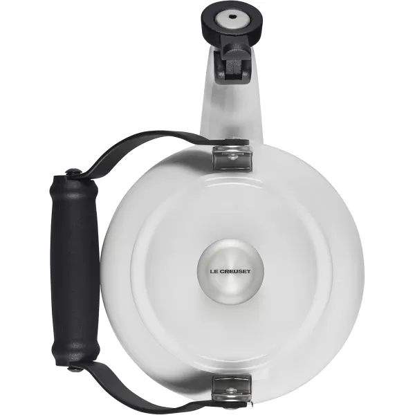imageLe Creuset Enamel On Steel Demi Tea Kettle with Metal Finishes 125 qt ArtichautWhite