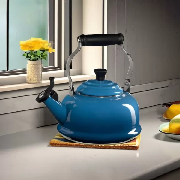 imageLe Creuset Enamel On Steel Whistling Tea Kettle 17 qt CeriseMarseille