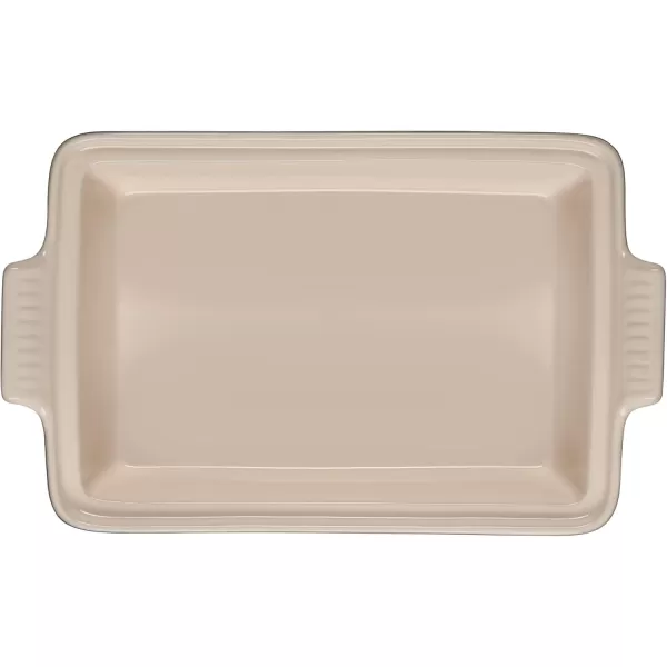 imageLe Creuset Olive Branch Collection Stoneware Heritage Covered Rectangular Casserole 4 qt Marseille with Embossed LidMarseille