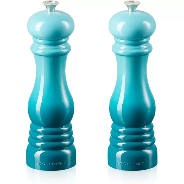 imageLe Creuset Salt and Pepper Mill Set 8Inch CeriseCaribbean