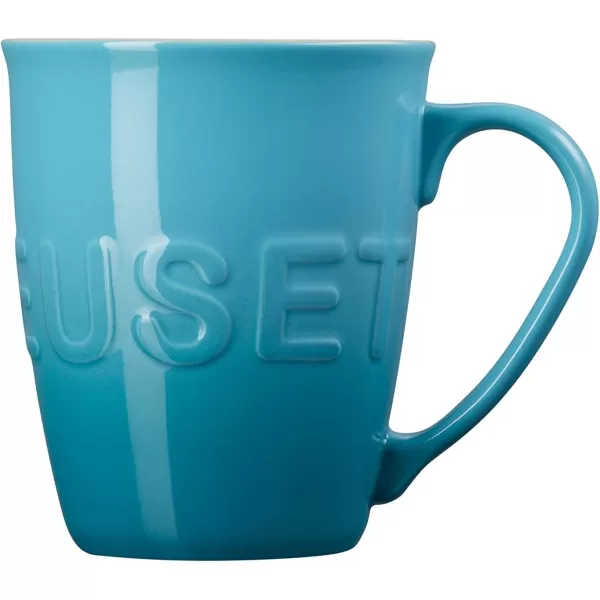 imageLe Creuset Stoneware 20 oz ExtraLarge Logo Coffee Mug CeriseCaribbean