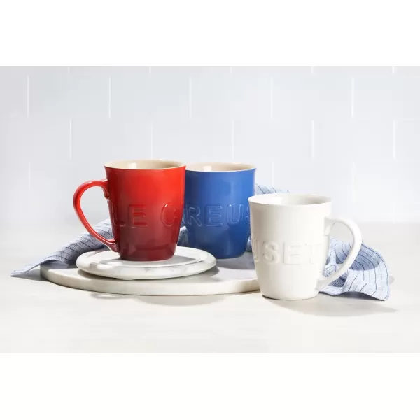 imageLe Creuset Stoneware 20 oz ExtraLarge Logo Coffee Mug CeriseCaribbean