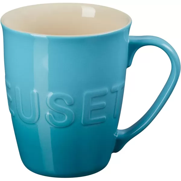 imageLe Creuset Stoneware 20 oz ExtraLarge Logo Coffee Mug CeriseCaribbean