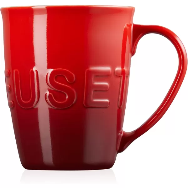 imageLe Creuset Stoneware 20 oz ExtraLarge Logo Coffee Mug CeriseCerise