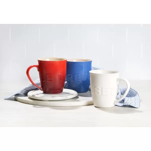 imageLe Creuset Stoneware 20 oz ExtraLarge Logo Coffee Mug CeriseCerise
