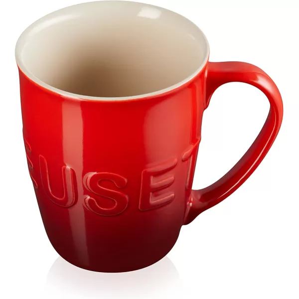 imageLe Creuset Stoneware 20 oz ExtraLarge Logo Coffee Mug CeriseCerise