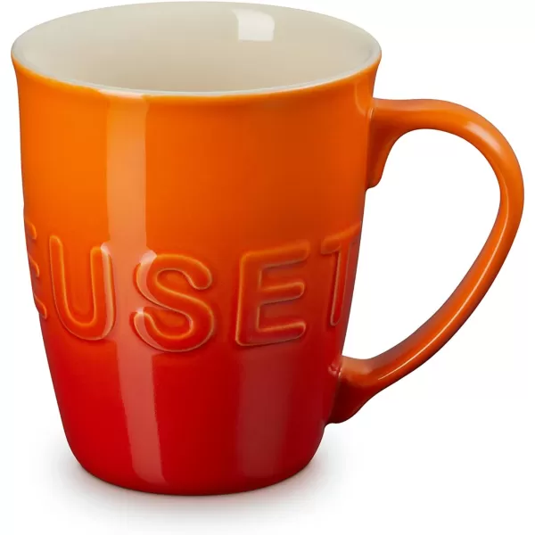 imageLe Creuset Stoneware 20 oz ExtraLarge Logo Coffee Mug CeriseFlame