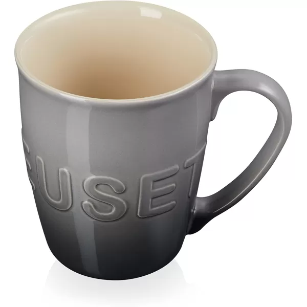imageLe Creuset Stoneware 20 oz ExtraLarge Logo Coffee Mug CeriseOyster