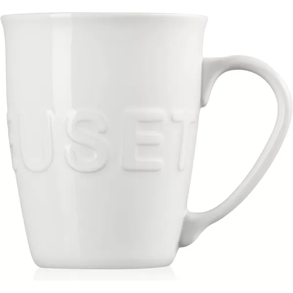 imageLe Creuset Stoneware 20 oz ExtraLarge Logo Coffee Mug CeriseWhite