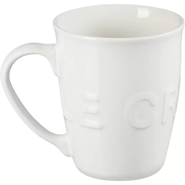 imageLe Creuset Stoneware 20 oz ExtraLarge Logo Coffee Mug CeriseWhite