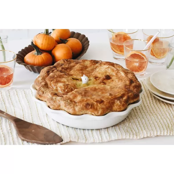 imageLe Creuset Stoneware 9quot Heritage Pie Dish CeriseFlame