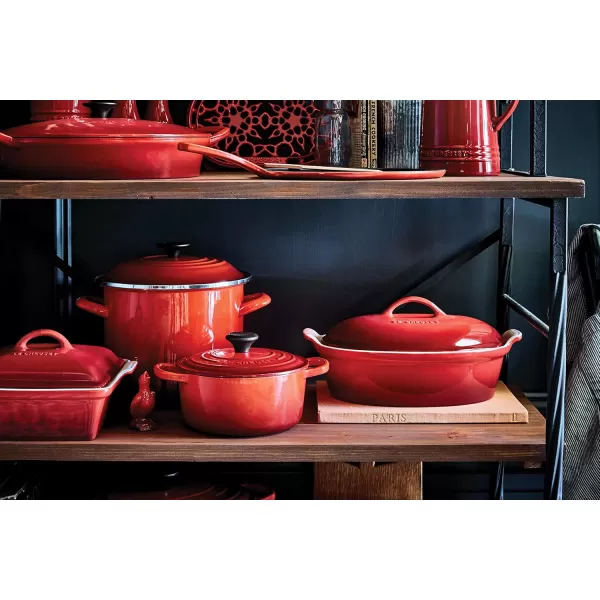 imageLe Creuset Stoneware Heritage Covered Square Casserole 9Inch ArtichautCerise