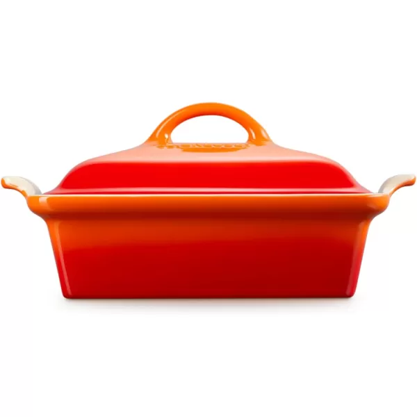 imageLe Creuset Stoneware Heritage Covered Square Casserole 9Inch ArtichautFlame