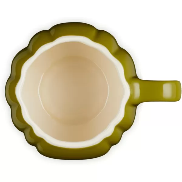 imageLe Creuset Stoneware Pumpkin Mug with Lid 14 oz WhiteOlive