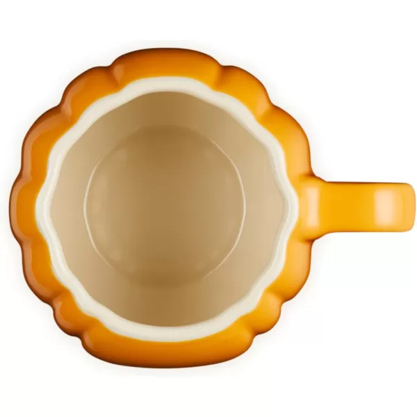 imageLe Creuset Stoneware Pumpkin Mug with Lid 14 oz WhitePersimmon