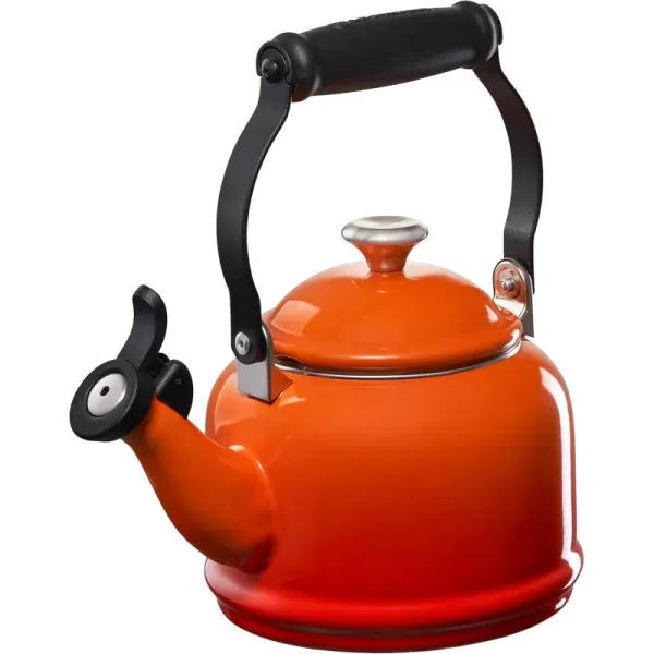 imageLe Creuset Enamel On Steel Demi Tea Kettle with Metal Finishes 125 qt ArtichautFlame