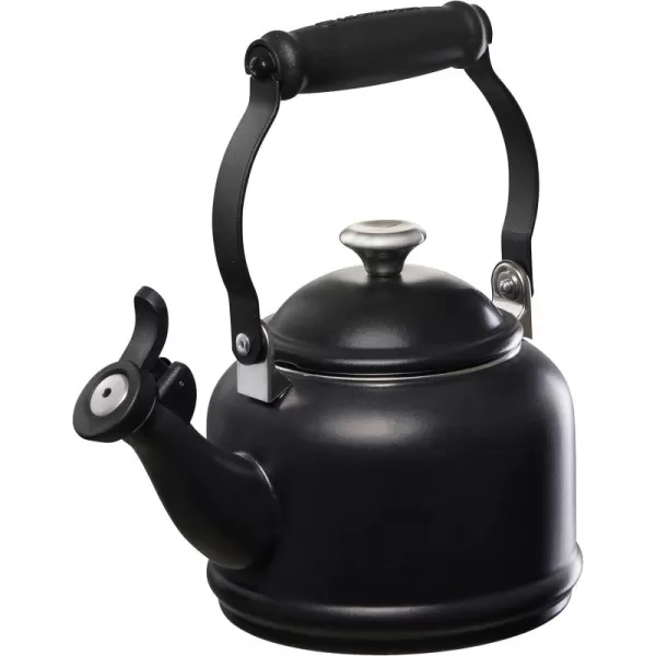 imageLe Creuset Enamel On Steel Demi Tea Kettle with Metal Finishes 125 qt ArtichautLicorice