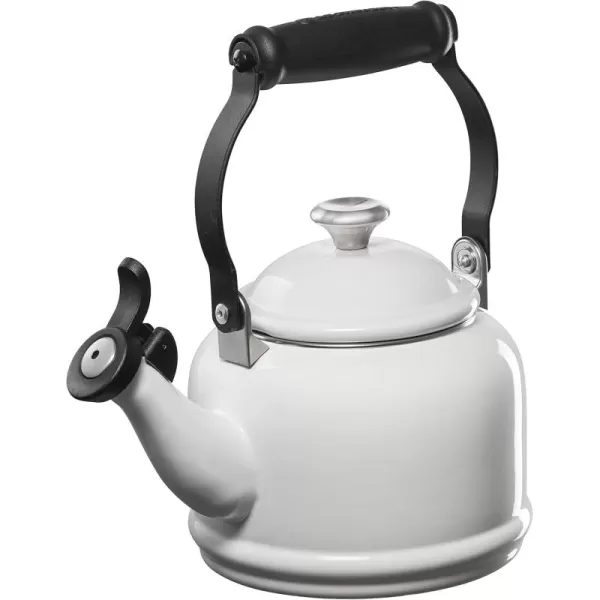 imageLe Creuset Enamel On Steel Demi Tea Kettle with Metal Finishes 125 qt ArtichautWhite