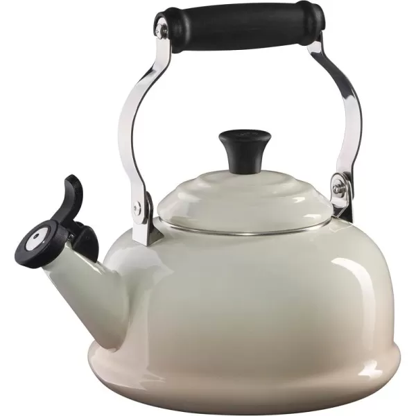 imageLe Creuset Enamel On Steel Whistling Tea Kettle 17 qt CeriseMeringue