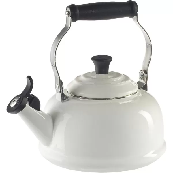 imageLe Creuset Enamel On Steel Whistling Tea Kettle 17 qt CeriseWhite