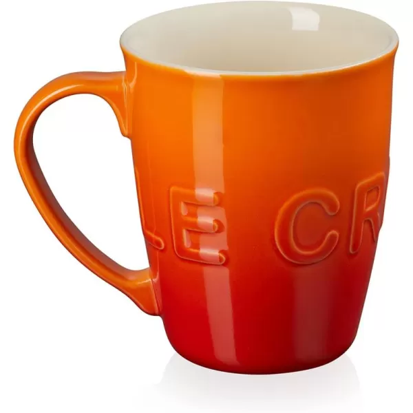 imageLe Creuset Stoneware 20 oz ExtraLarge Logo Coffee Mug CeriseFlame
