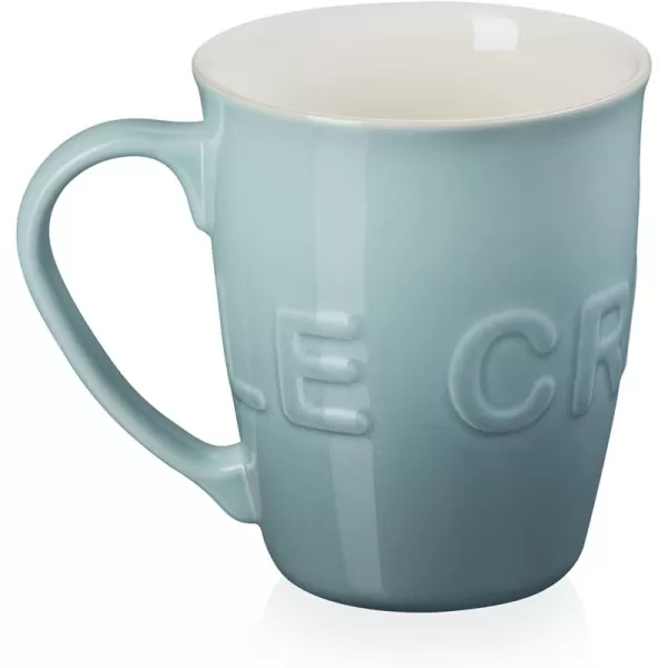imageLe Creuset Stoneware 20 oz ExtraLarge Logo Coffee Mug CeriseSea Salt