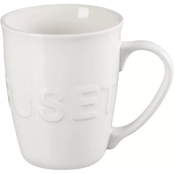 imageLe Creuset Stoneware 20 oz ExtraLarge Logo Coffee Mug CeriseWhite