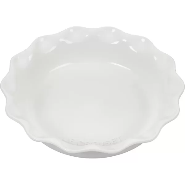 imageLe Creuset Stoneware 9quot Heritage Pie Dish CeriseWhite