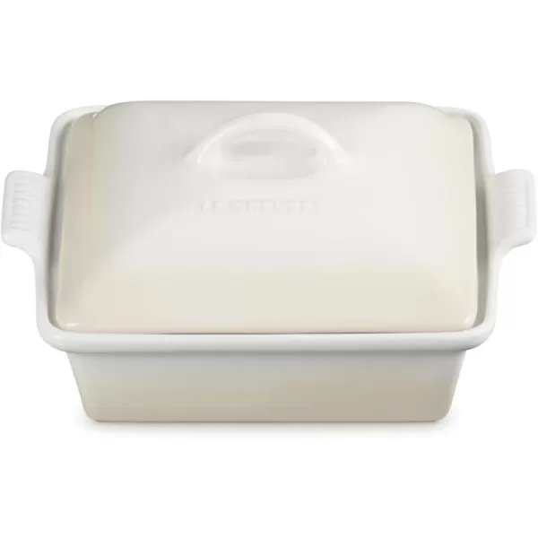 imageLe Creuset Stoneware Heritage Covered Square Casserole 9Inch ArtichautMeringue