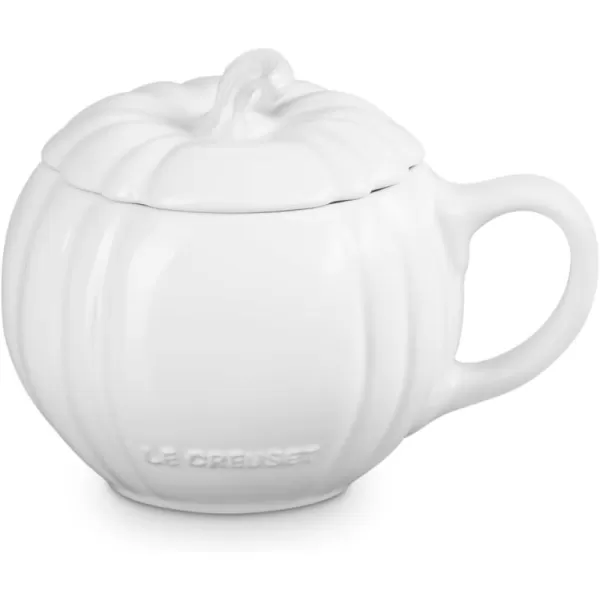 imageLe Creuset Stoneware Pumpkin Mug with Lid 14 oz WhiteWhite