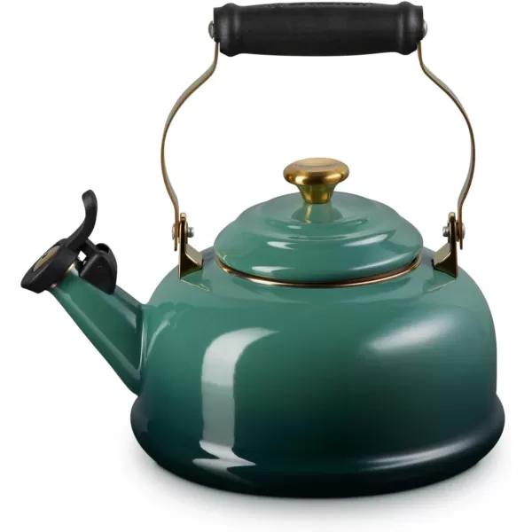 imageLe Creuset Enamel on Steel Whistling Tea Kettle with Gold Finishes 17 qt ArtichautArtichaut