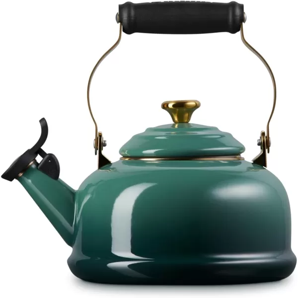 imageLe Creuset Enamel on Steel Whistling Tea Kettle with Gold Finishes 17 qt ArtichautArtichaut