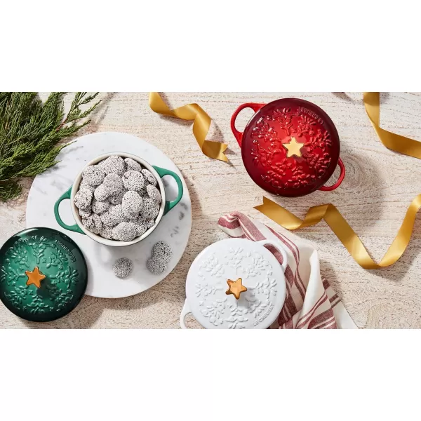 imageLe Creuset Nol Collection Stoneware Mini Cocotte with Star Knob 24 oz ArtichautArtichaut